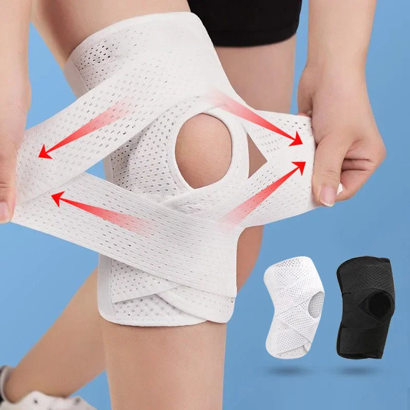 Craft Of Weaving Elastic Knee Pads For Sports Joint Protection