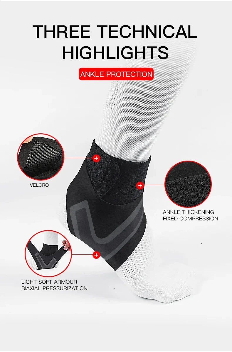Adjustable Ankle Sleeve With Support Pad For Breathable Sports Safety