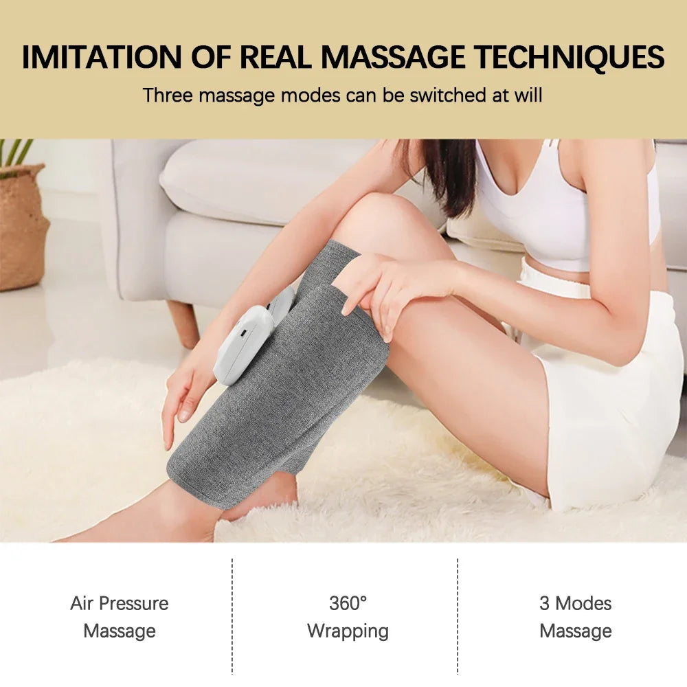 Wireless Air Pressure Calf Massager Electric 4/3 Mode Airbag Compresstion Leg Massage Foot Calf Muscle Relax Relieve Fatigue