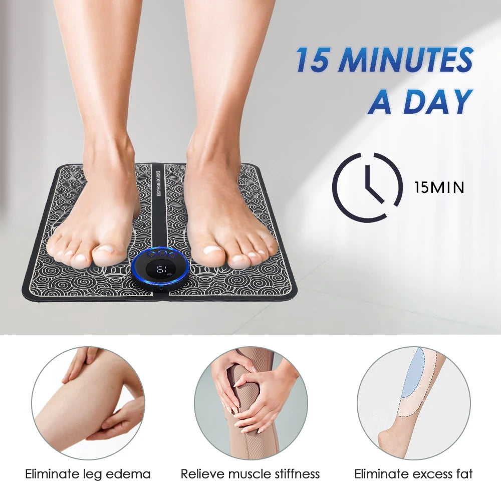 Eelhoe Electric EMS Foldable Foot Massager Pad With 8 Modes