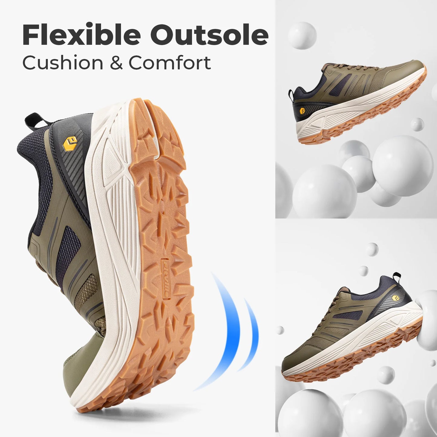 Fittington Mens Wide Toe Box Running Shoes For Heel Pain