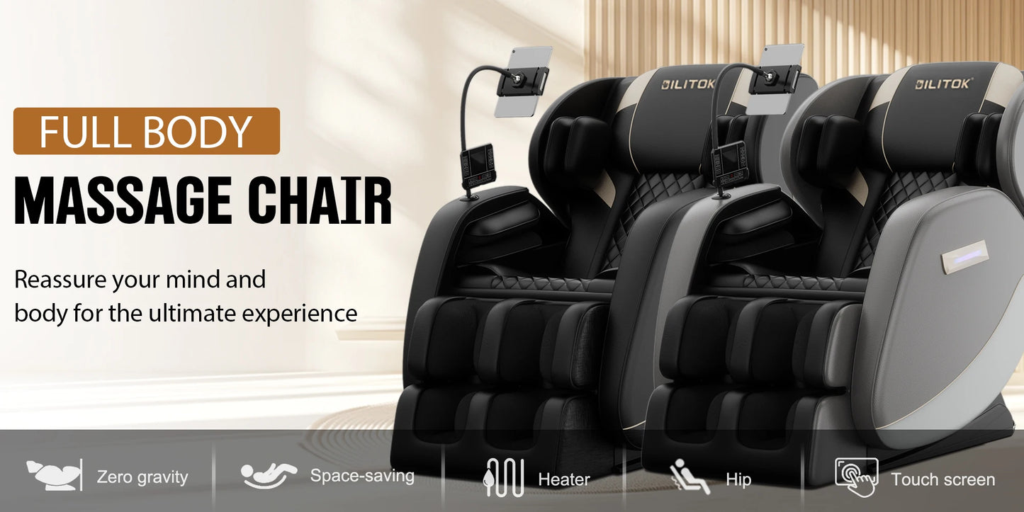 Bilitok Zero Gravity Massage Chair With Heating And Touch Screen