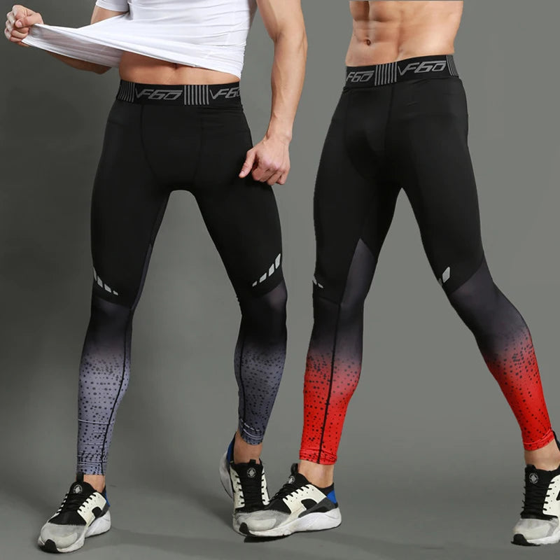 Mens Compression Pants Quick Dry Fit Sports Running Tights For Training