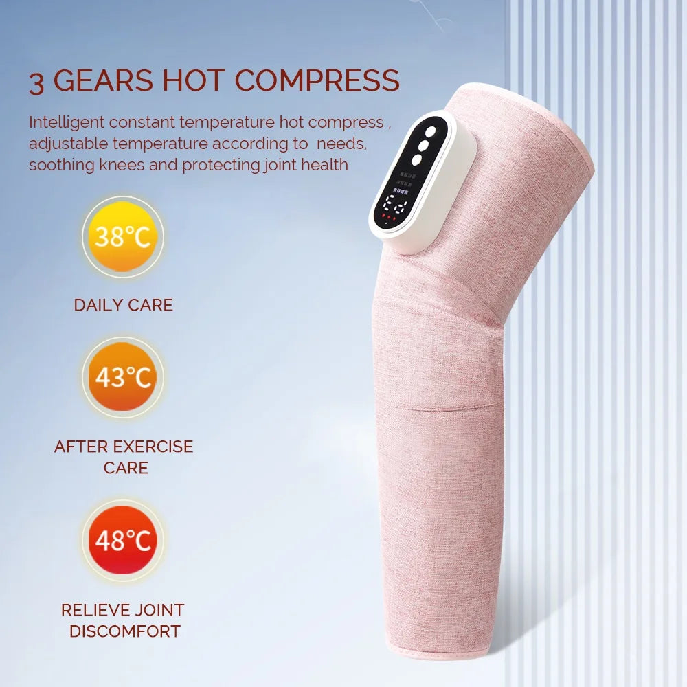 Foreverlily Electric Leg And Knee Massager Wireless Thigh Calf Vibration Massager Air Pressure Leg Relaxation Kneading Massager