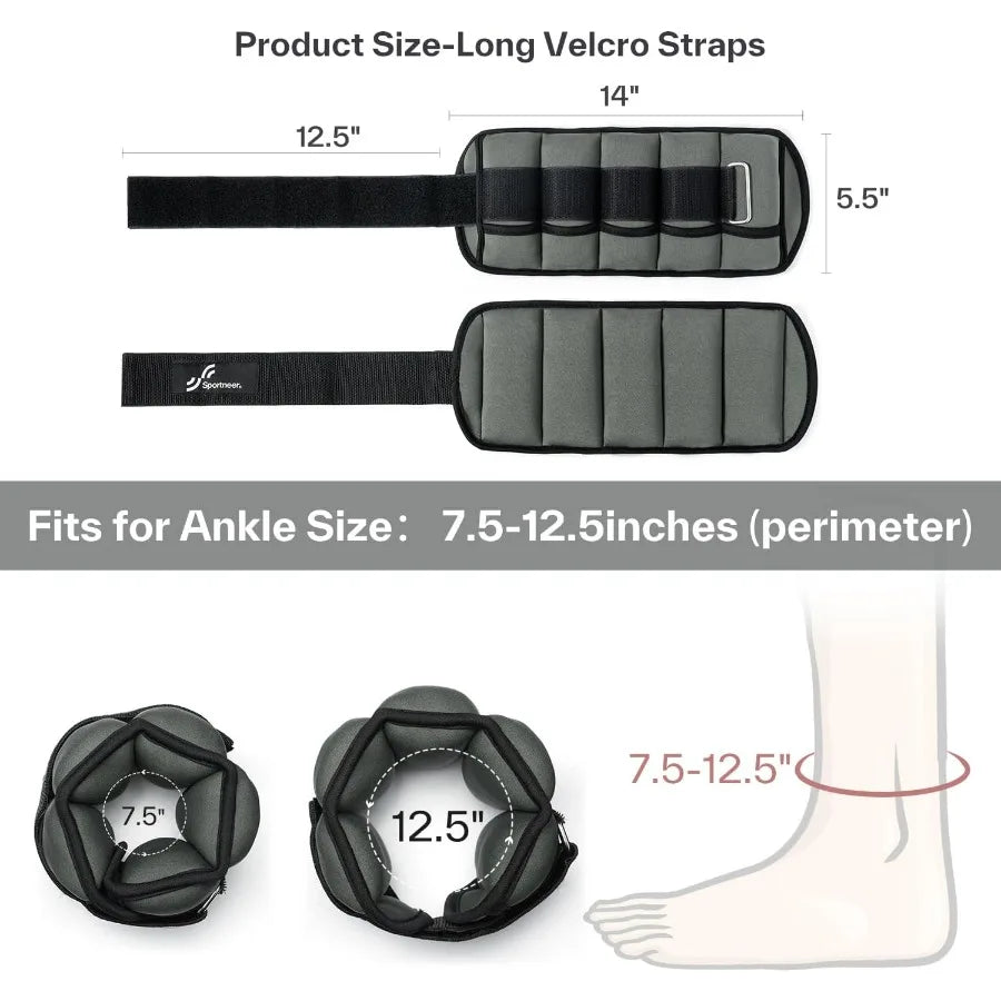 LISM Adjustable Ankle Weights for Fitness Walking and Strength Training