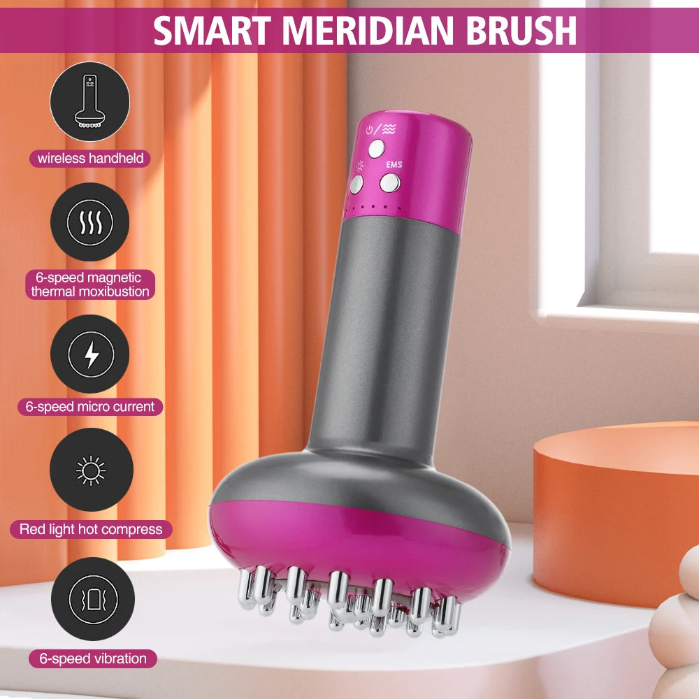 PASTSKY Electric Meridian Brush Scrapping Microcurrent Massage Device