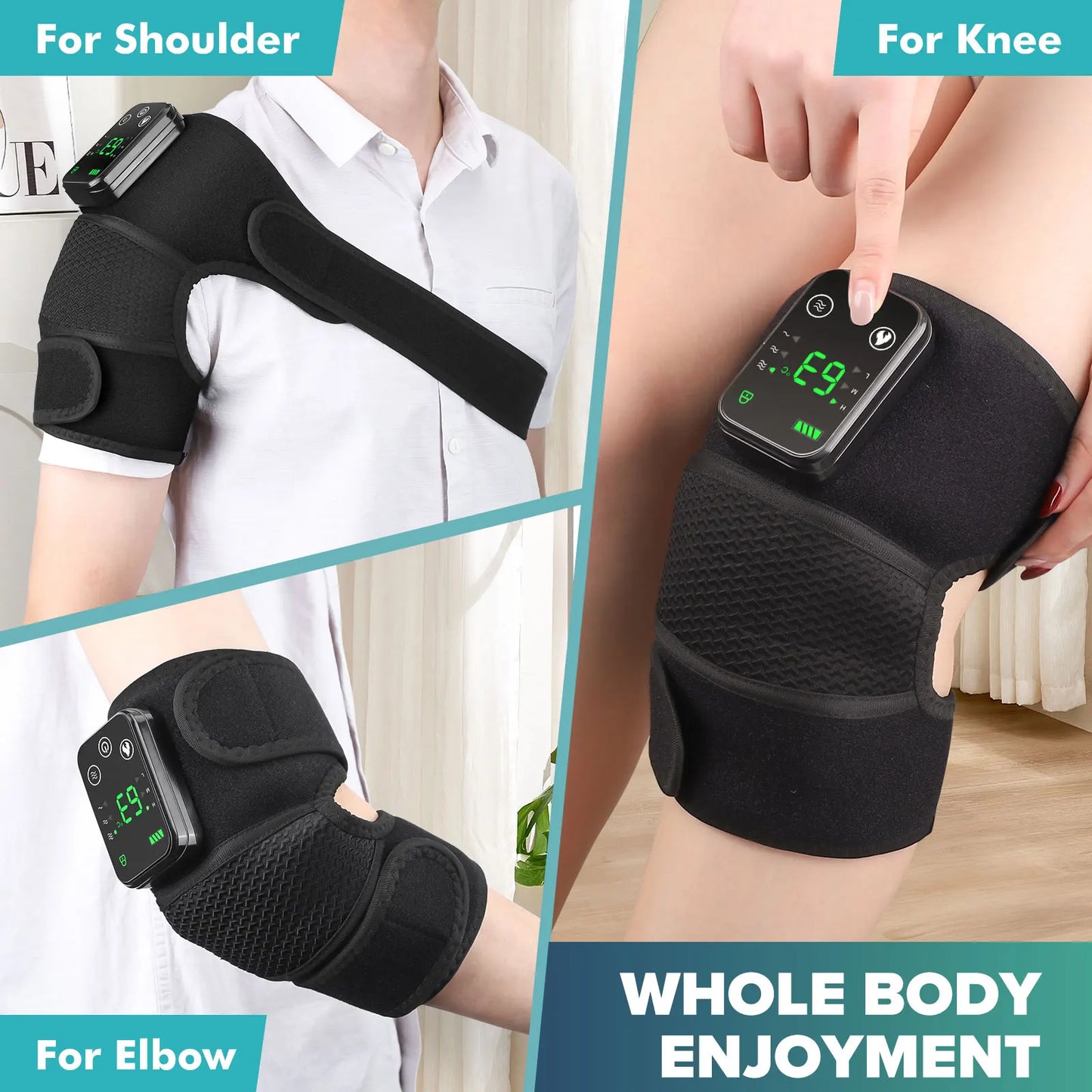 Intelligent Electric Knee Heating Massage Device With Warm Compress Protection