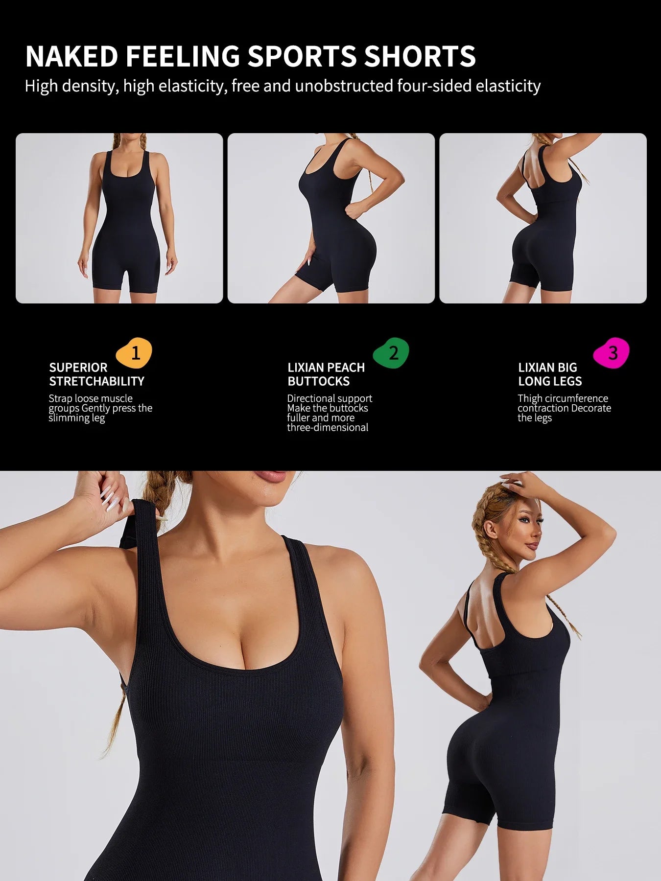 Women's Sleeveless Yoga Jumpsuit Quick Dry Breathable Sportswear