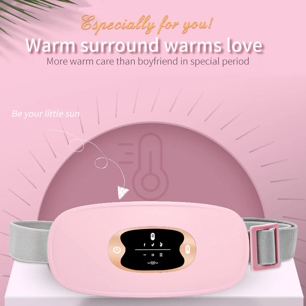 PASTSKY Menstrual Massager Belt With Heating And Vibrating Waist Warmer