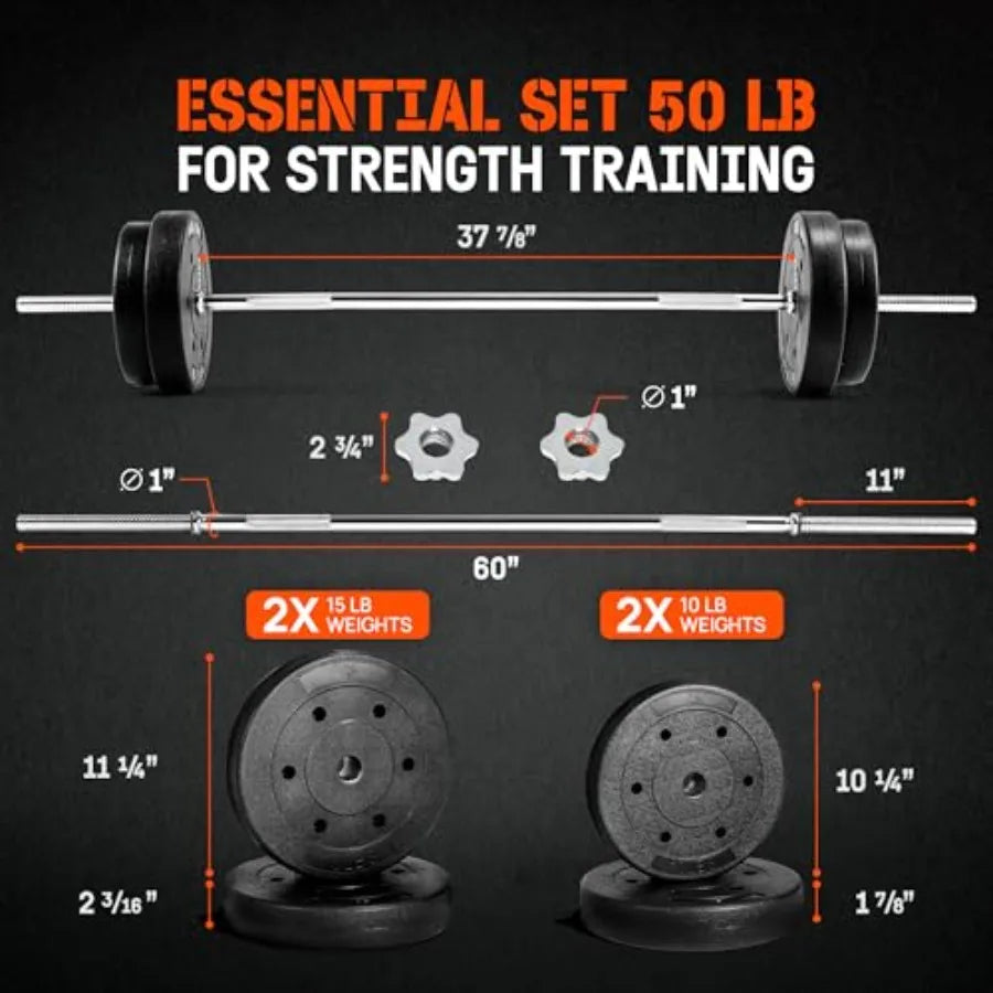 SHXI EZ Curl Straight Barbell 200 480 Lb Capacity Premium