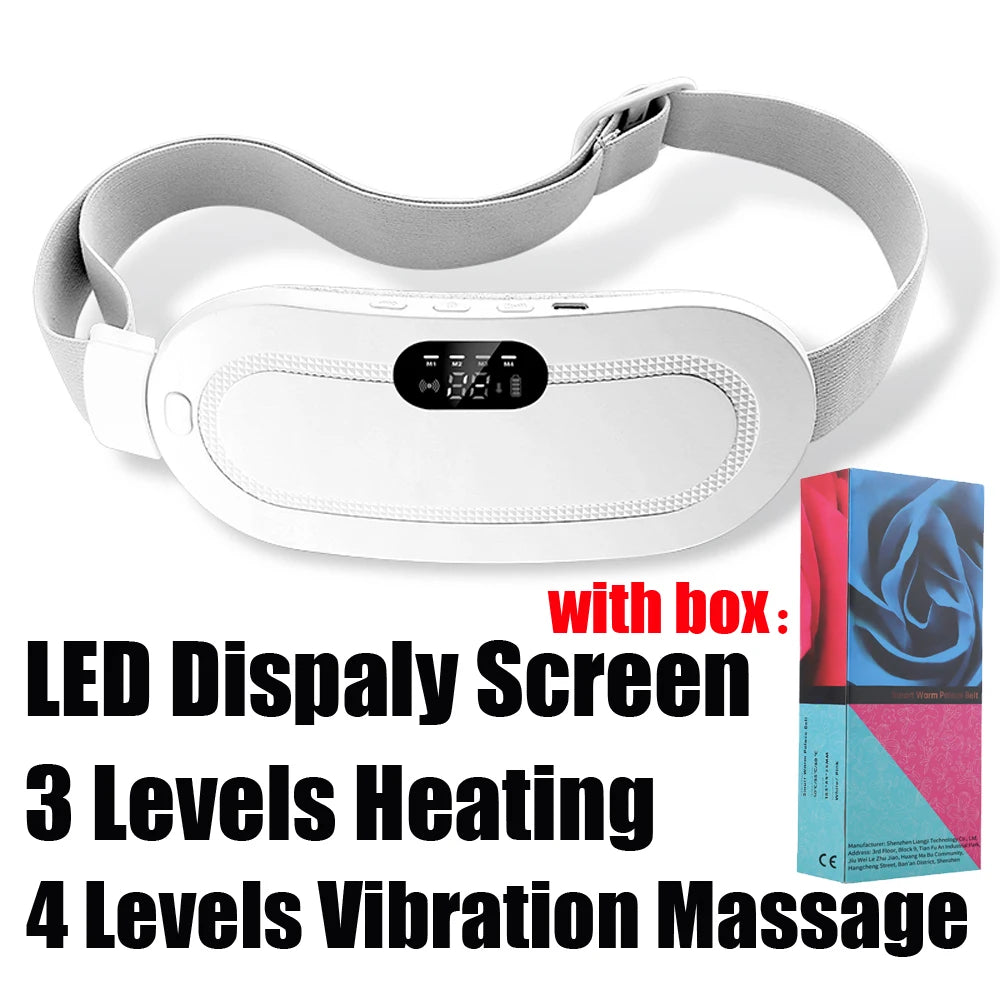 PASTSKY Menstrual Massager Belt With Heating And Vibrating Waist Warmer