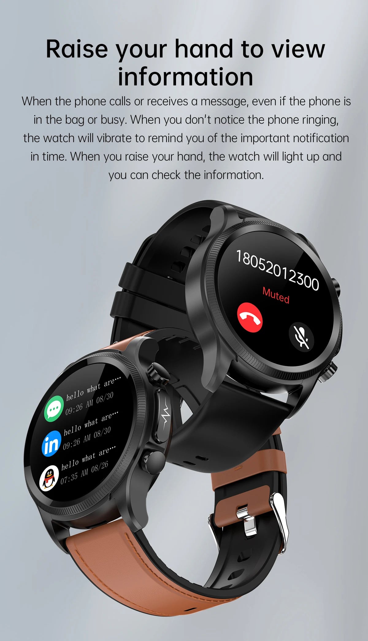 ECG Smart Watch Heart Rate Blood Pressure Blood Oxygen Monitoring