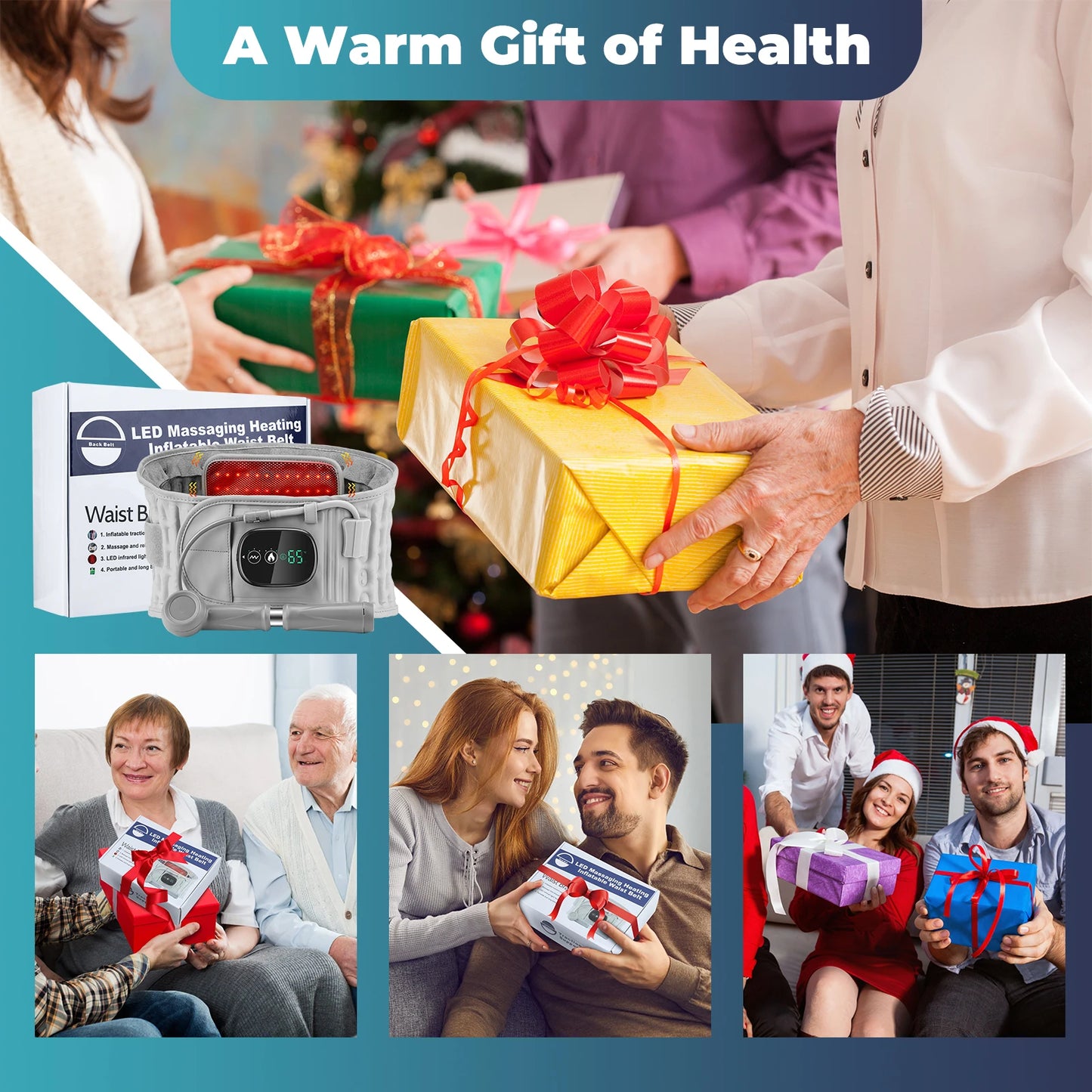 DeMoce Inflatable Lumbar Decompression Belt With Heated Massage