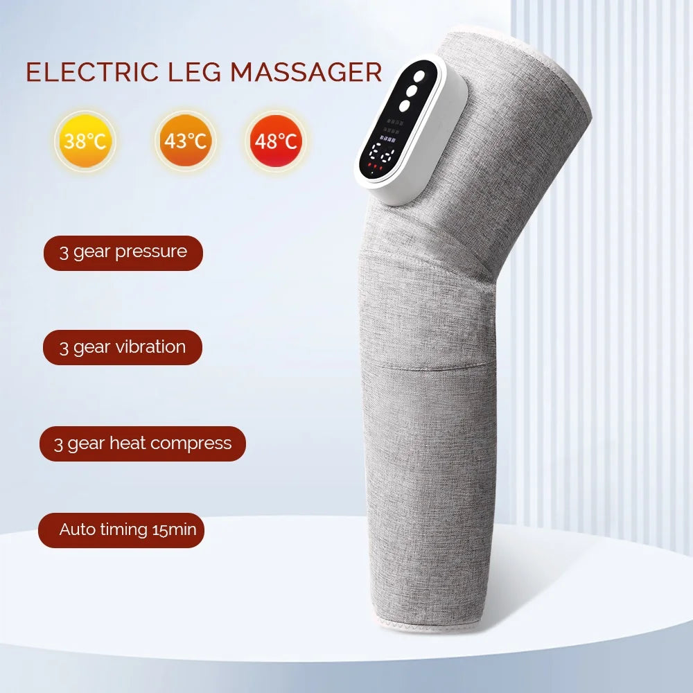 Foreverlily Electric Leg And Knee Massager Wireless Thigh Calf Vibration Massager Air Pressure Leg Relaxation Kneading Massager