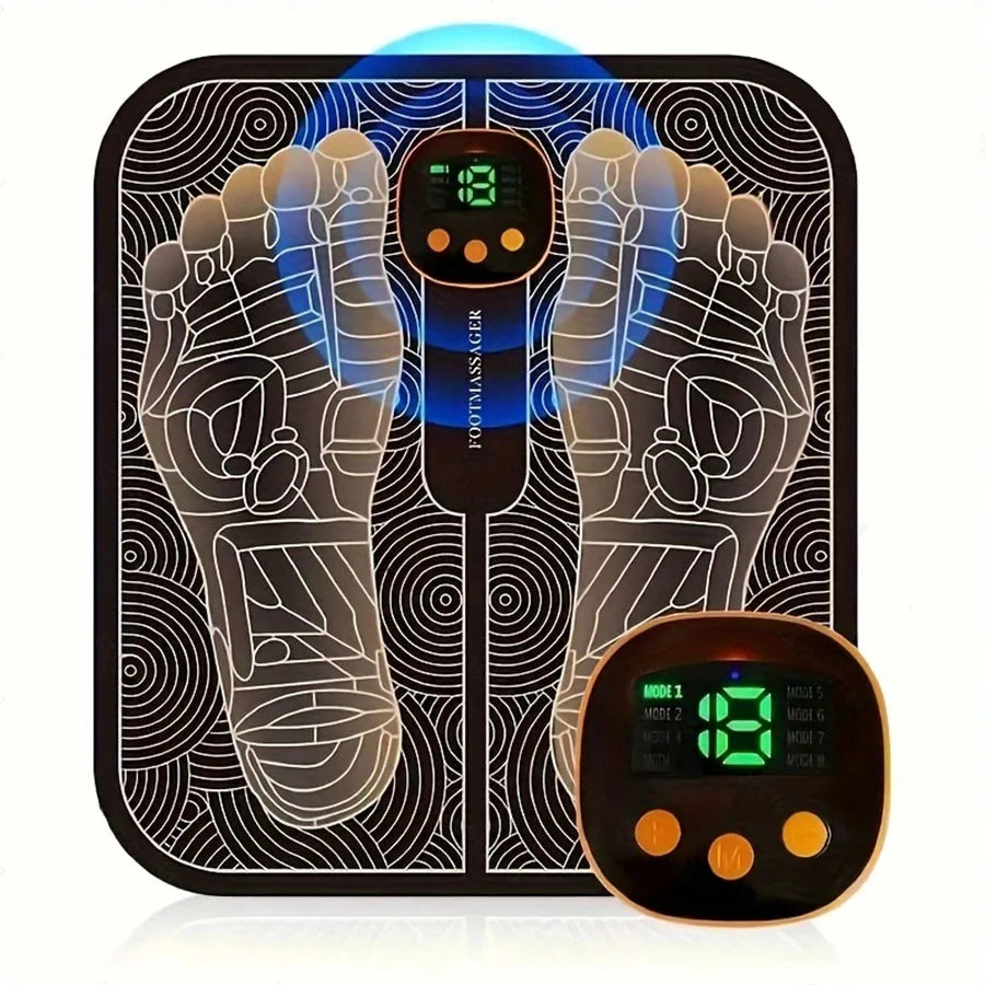 EMS Foot Massager With LCD Remote Back And Leg Pad