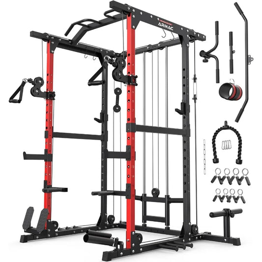 Power Cage With Lat Pulldown Attachments 1500LBS