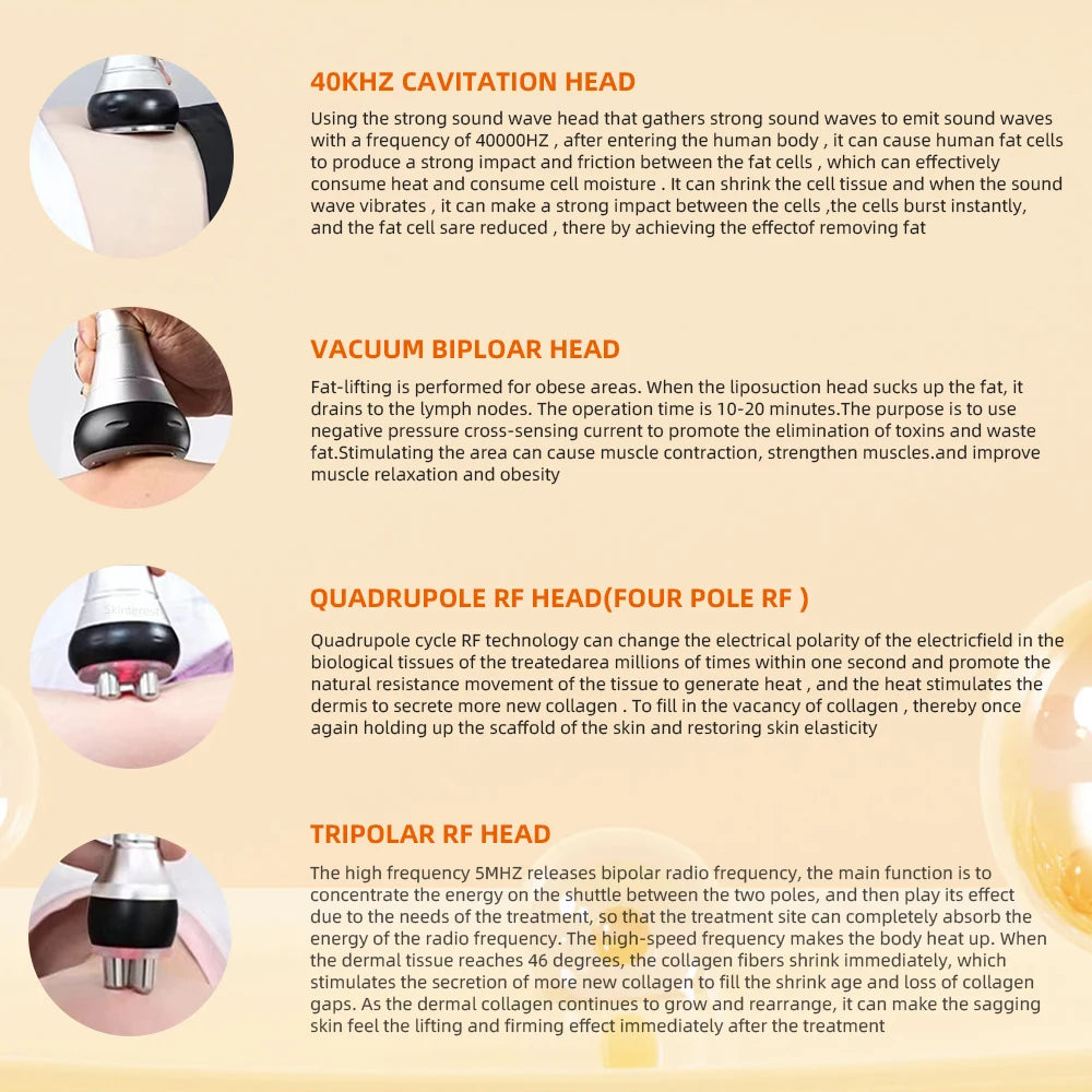 MISSHEARTH 4 In 1 Cavitation Ultrasonic Slimming Machine