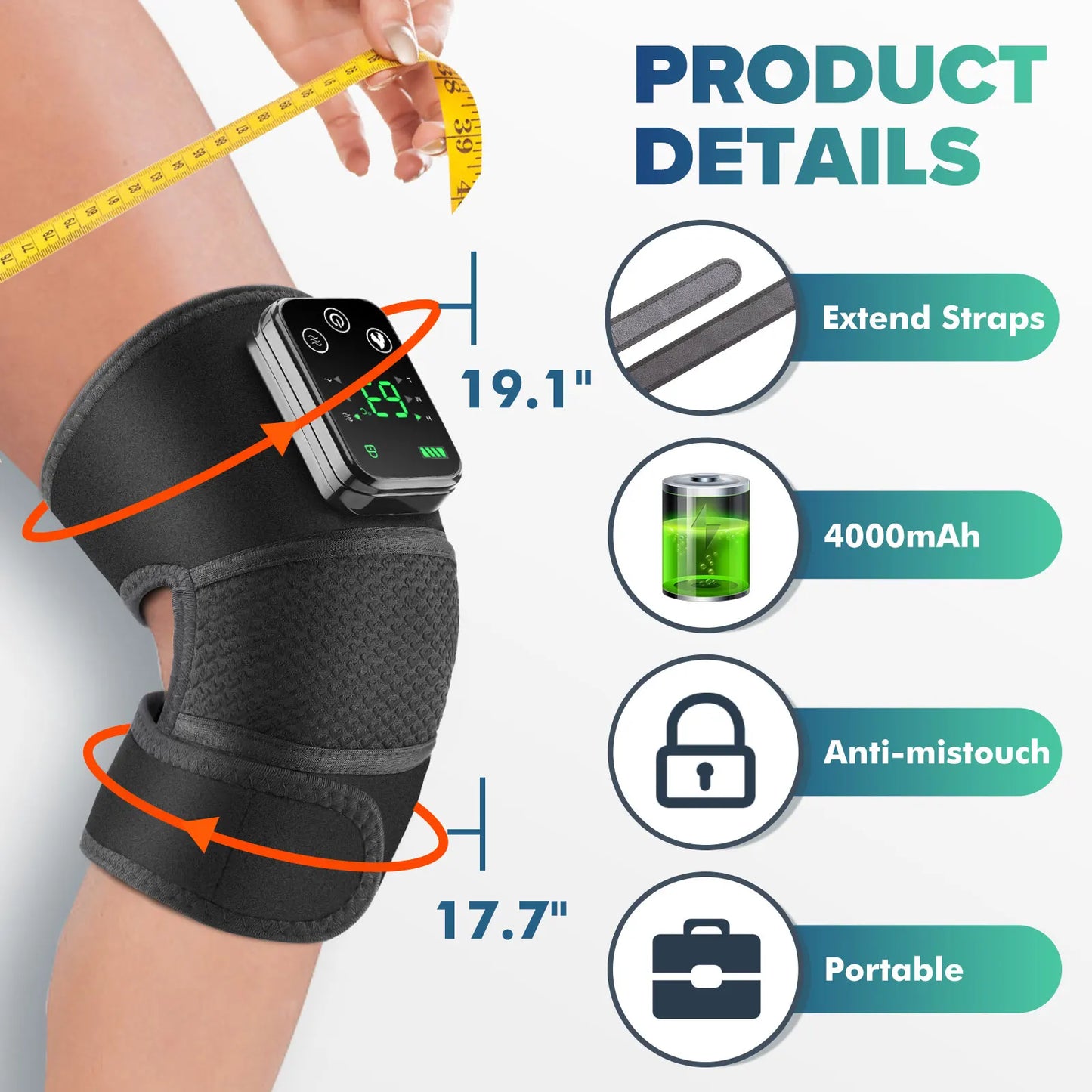 Hailicare Knee Heating Massager for Joint Physiotherapy and Pain Relief