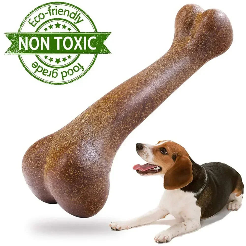 Dog Bone Chews Nearly Indestructible Natural Non Toxic Anti Bite Puppy Toys For All Dogs Dental Care