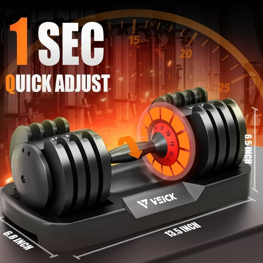 Adjustable Dumbbell with Non Slip Handle for Strength Training