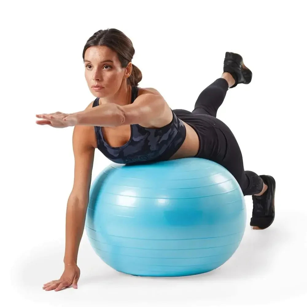 Weighted Stability Ball 55-75CM, Pump Included, Burst-Resistant Yoga Balance Ball for Core Workouts & Physiotherapy.