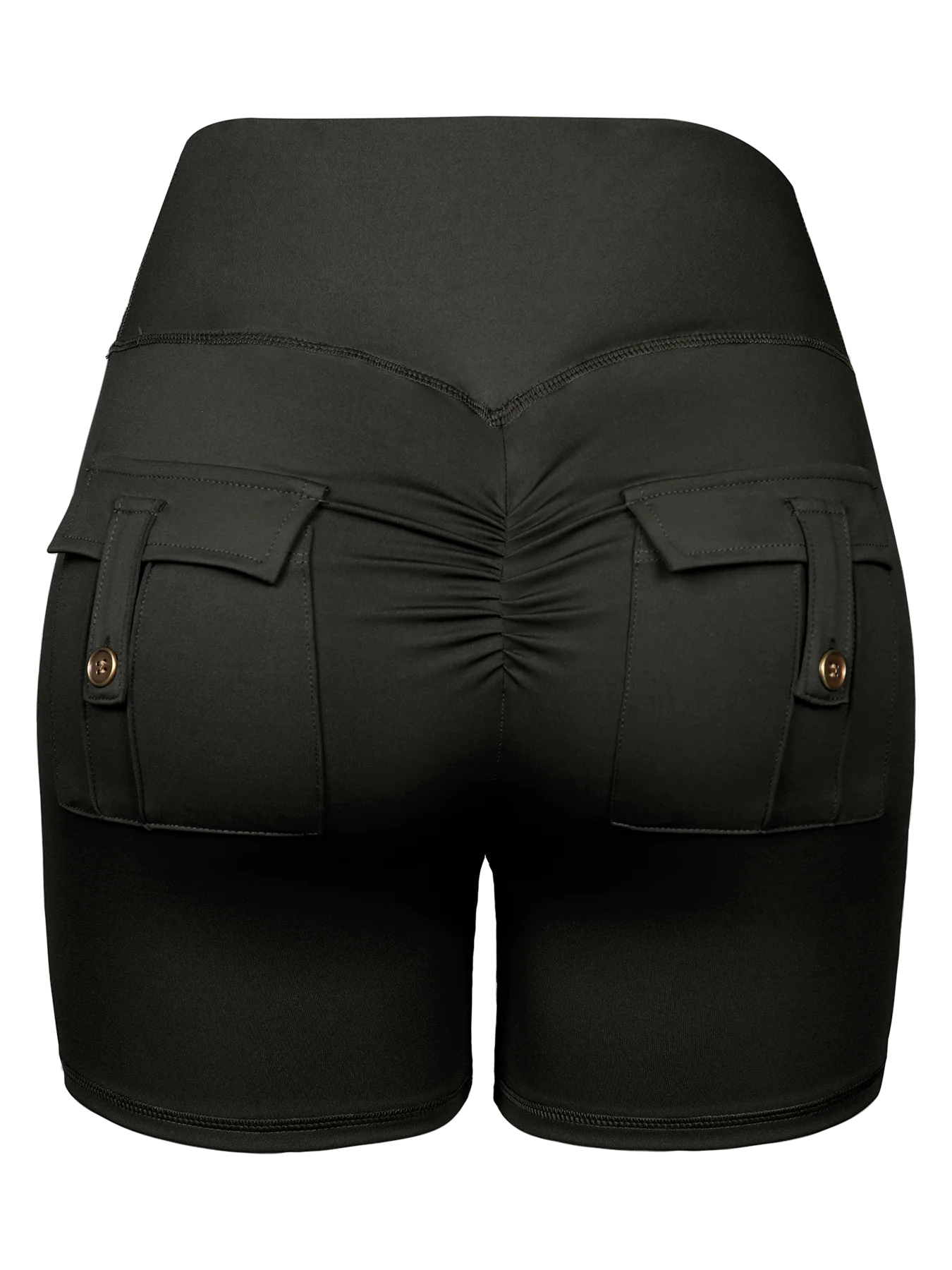 CHRLEISURE Women High Waist Butt Lifting Pocket Shorts for Cycling