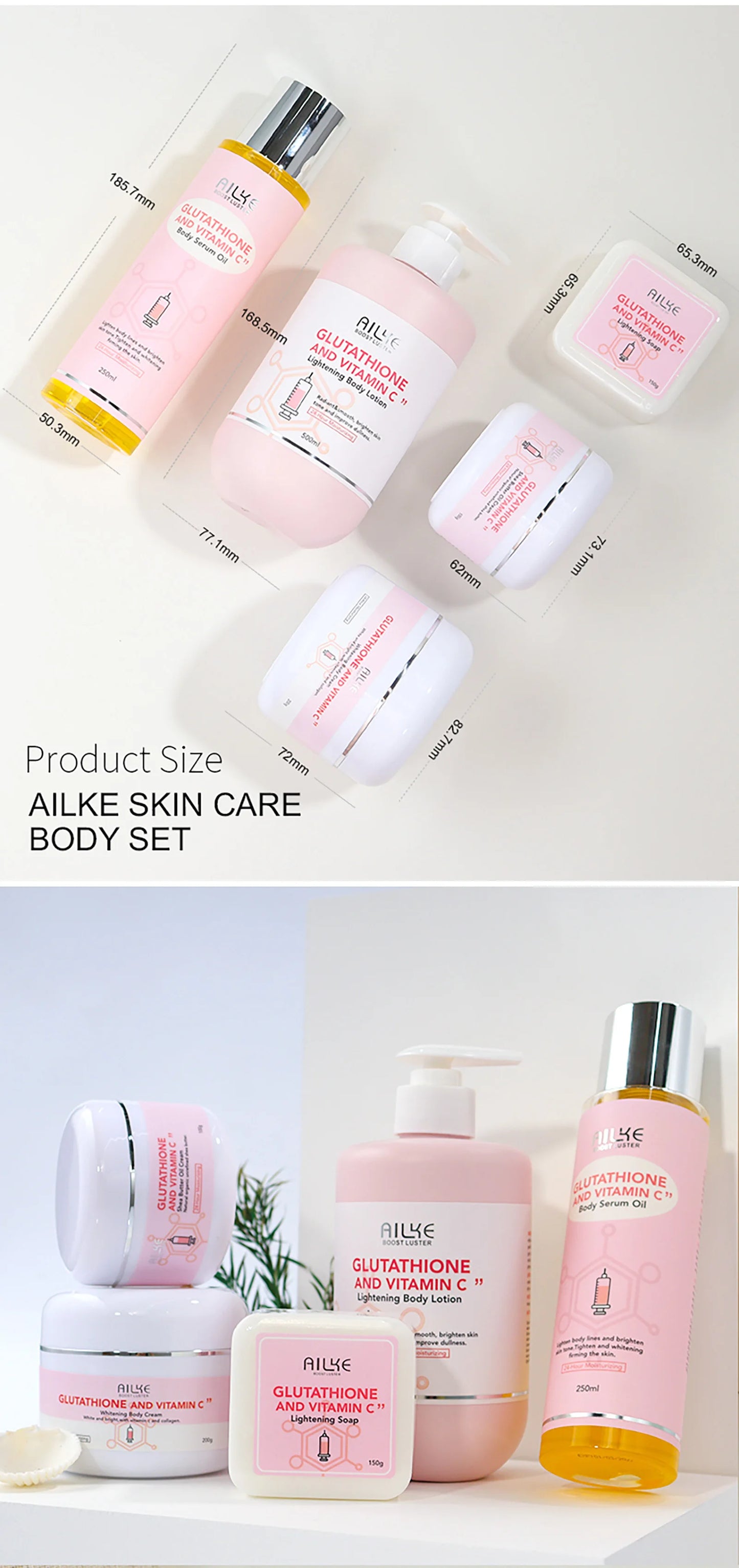 AILKE Vitamin C Brightening Cream Hydrating Face and Body Lotion