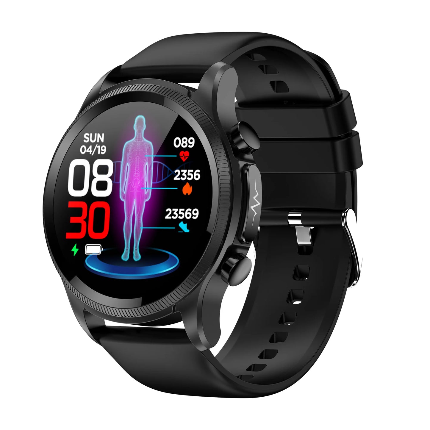ECG Smart Watch Heart Rate Blood Pressure Blood Oxygen Monitoring