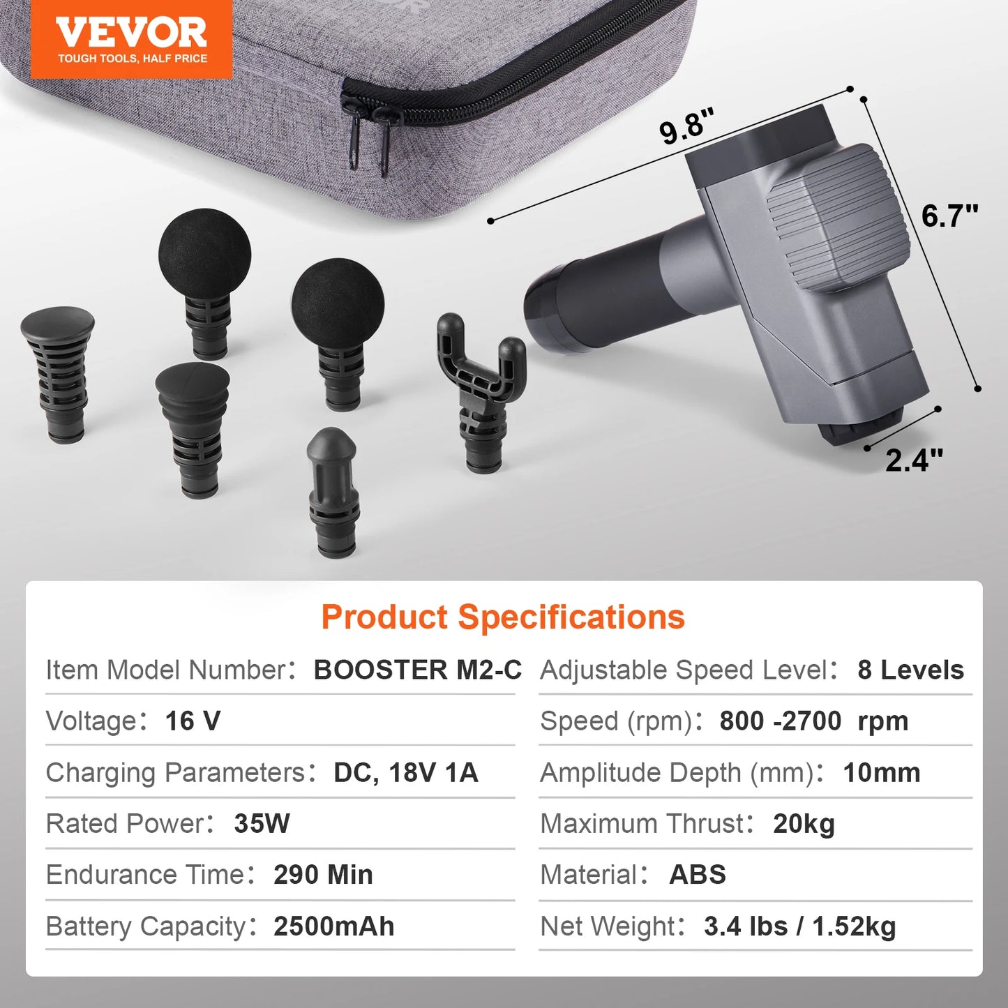 SucceBuy Massage Gun Deep Tissue Percussion 8 Speed Levels