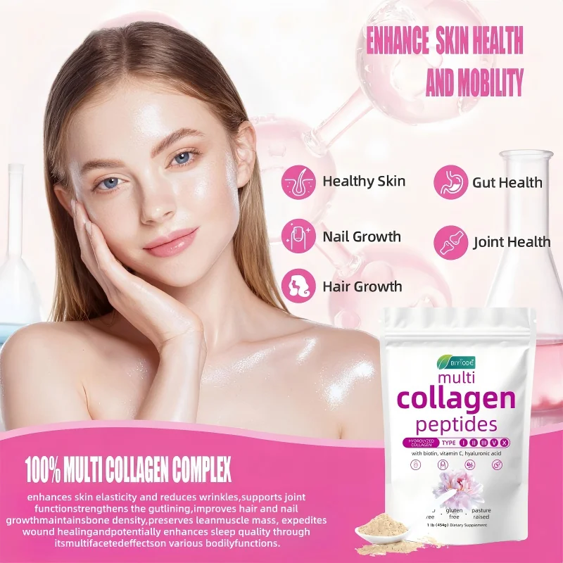 BIYODE Hydrolyzed Collagen Powder For Skin Hydration Hair Nails