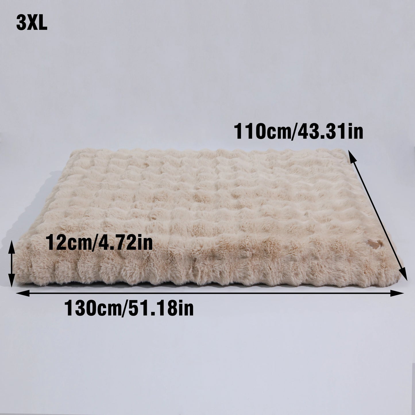 Fluffy Dog Crate Bed for Extra Large Dogs, Plush Faux Fur Crate Pad, Calming Anti Anxiety Dog Bed, Washable Soft Warm Crate