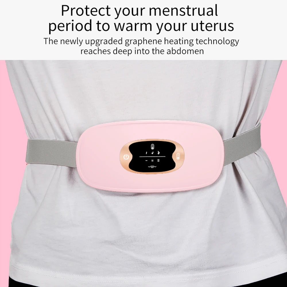 PASTSKY Menstrual Massager Belt With Heating And Vibrating Waist Warmer