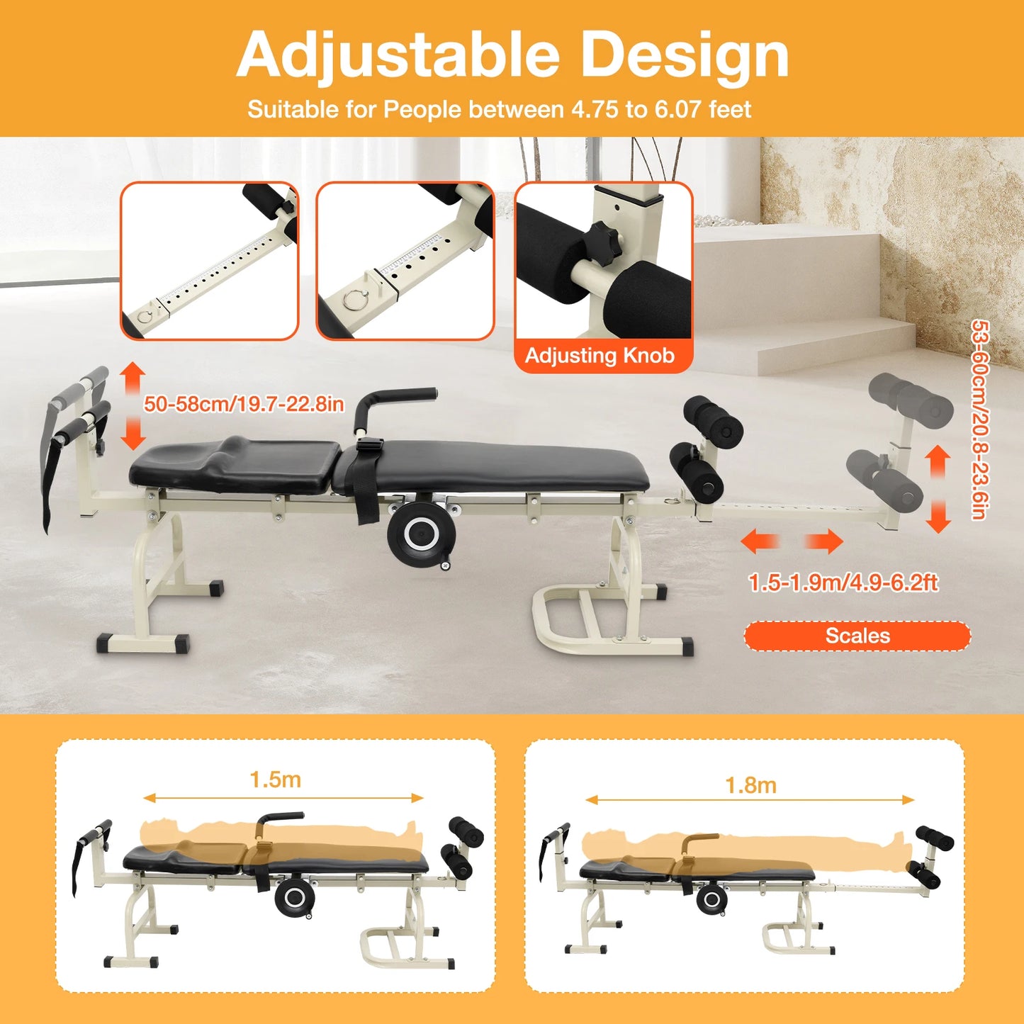 Multifunctional Body Stretcher Vertebrae Care Bench For Neck And Shoulders