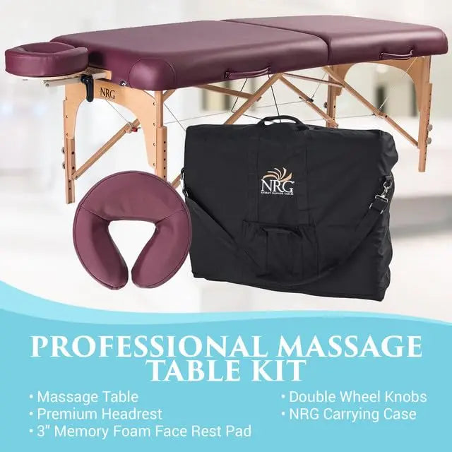 Portable Massage Table Package With Face Cradle And Carrying Case