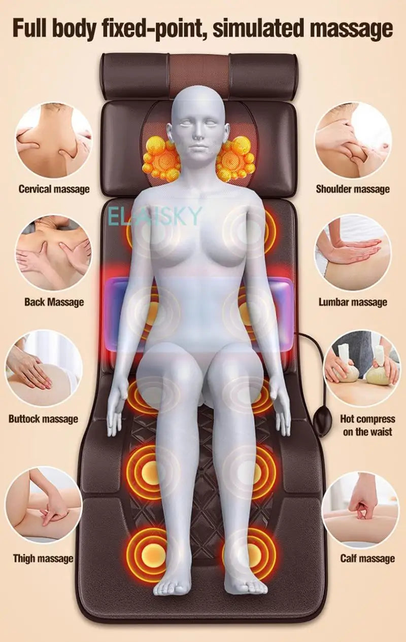 ELAISKY Electric Full Body Massage Cushion With Heating Infrared