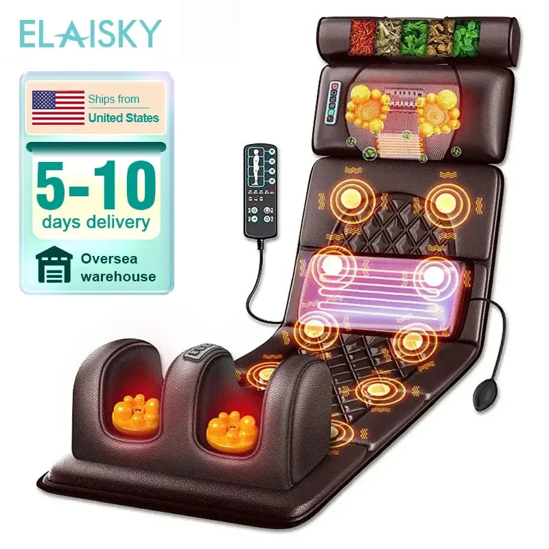ELAISKY Electric Full Body Massage Cushion With Heating Infrared