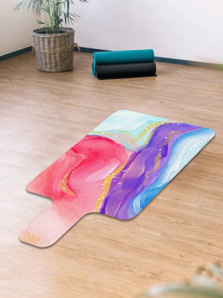 Pilates Reformer Mat Sweat Absorbent Suede Rubber Non Slip For Balance Training