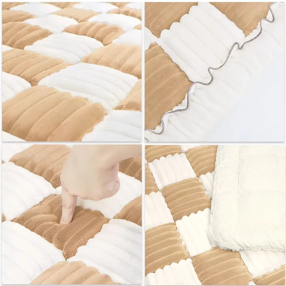 Waterproof Anti Slip Washable Coral Fleece Pet Dog Bed Cover