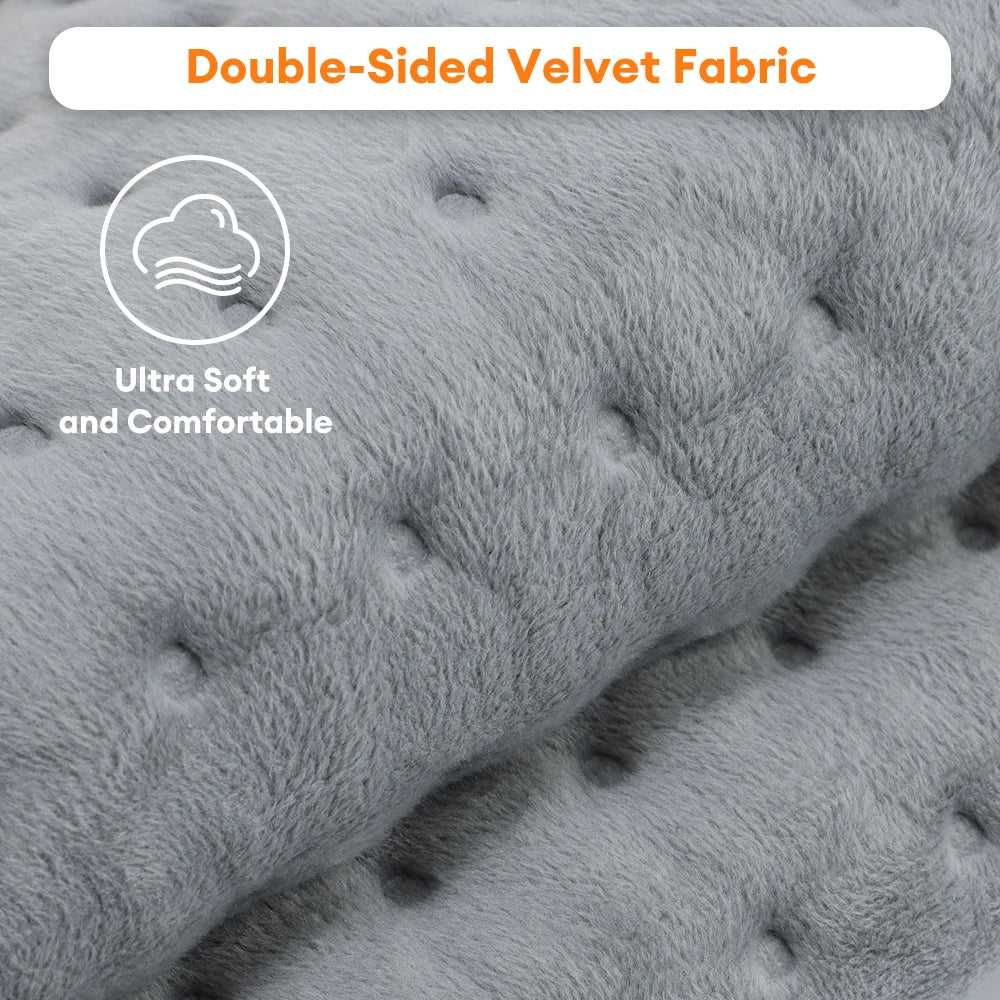 PastSky Microplush Electric Heating Pad for Back Abdomen Pain Relief