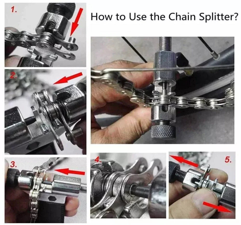 Bike Repair Tool Kit Crank Puller Chain Cutter Spoke Wrench