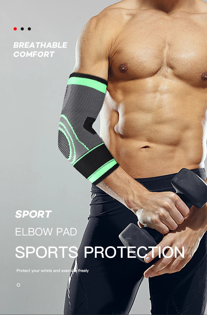 Elbow Support Elastic Arm Sleeve For Gym Fitness Nylon Protective Pad Sweat Absorption Basketball