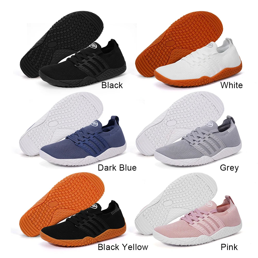 Unisex Barefoot Shoes Wide Toe Cross Trainer Mesh Outdoor Sneakers