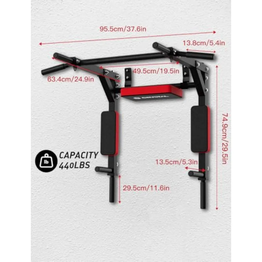 Crystal Fit Multifunctional Wall Mounted Pull Up Bar For Gym