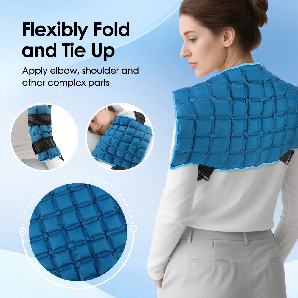PastSky Ice Pack for Back Shoulders Reusable Water Cushion Pad