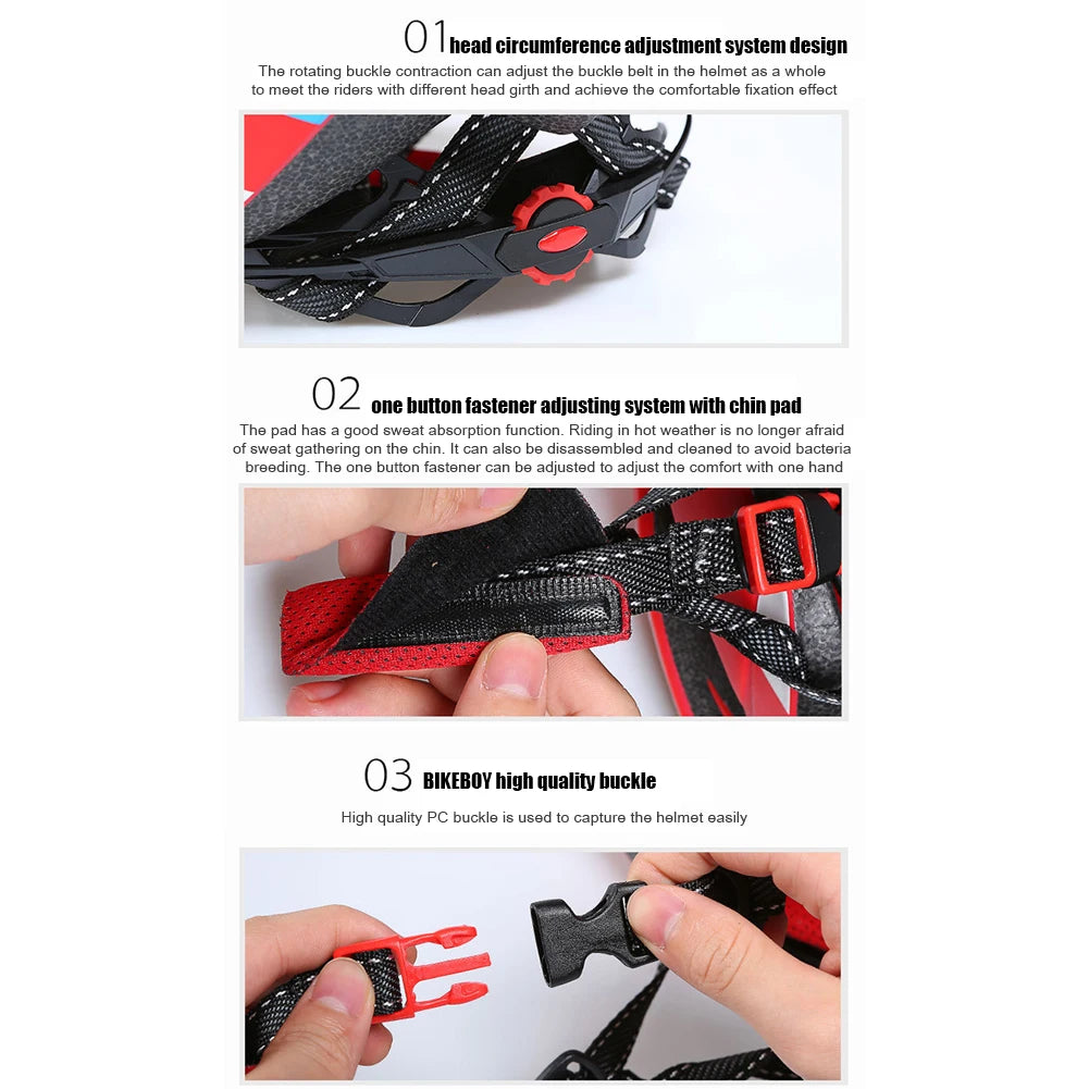 MOJOYCE MTB Cycling Helmet Breathable Adjustable EPS Safety