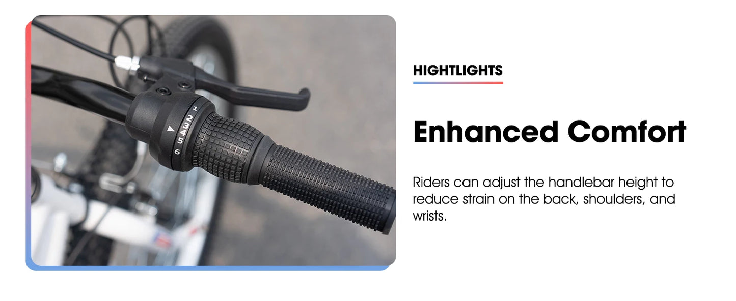 HILAND Mountain Bike Unisex 18 Speed Carbon Steel Frame