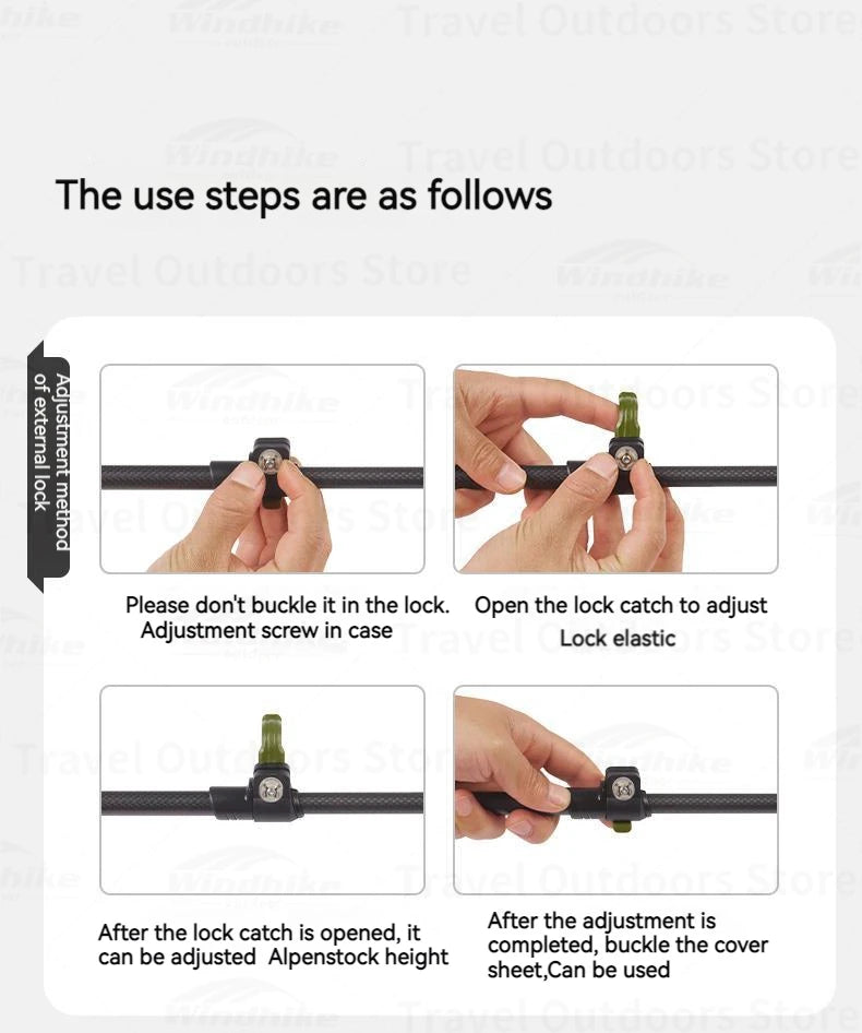 Naturehike Carbon Fiber Telescopic Trekking Pole Outdoor Hiking