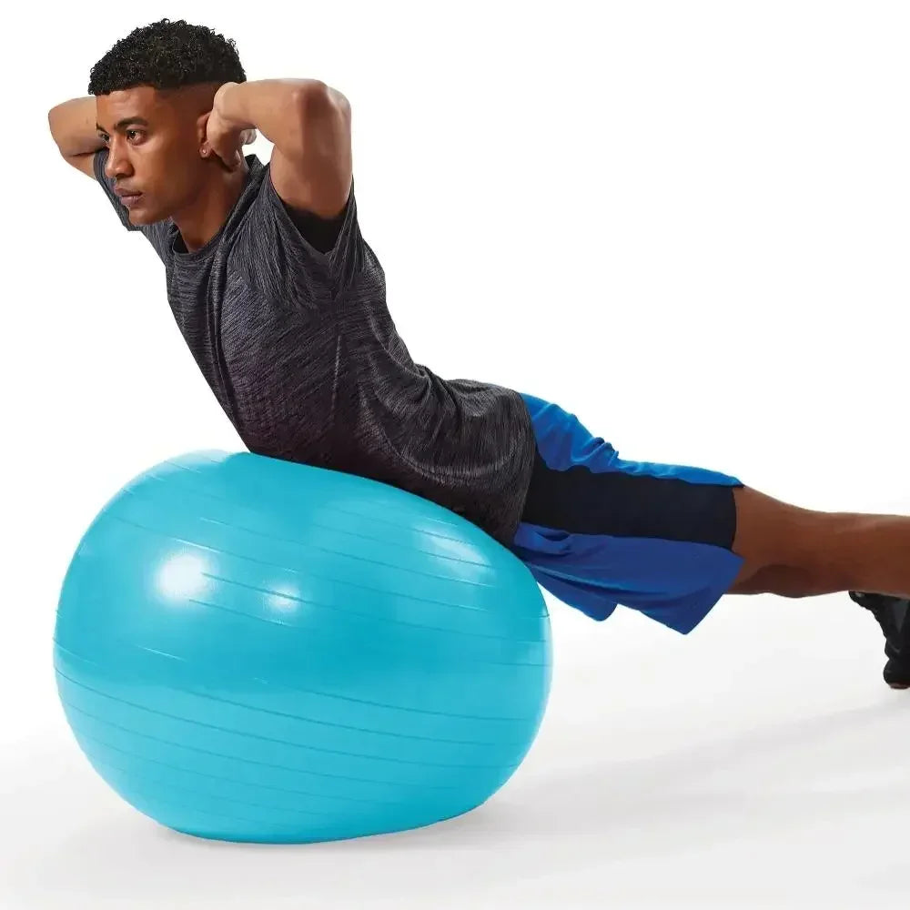 Weighted Stability Ball 55-75CM, Pump Included, Burst-Resistant Yoga Balance Ball for Core Workouts & Physiotherapy.