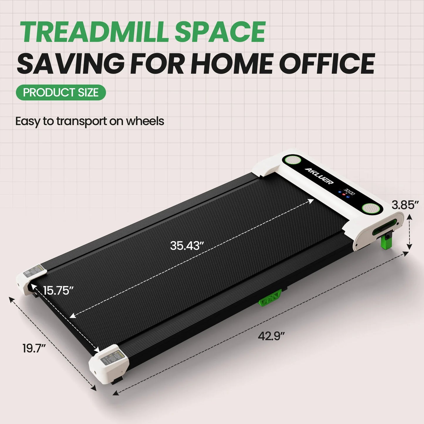 AKLUER 4-In-1 Home Office Walking Treadmill, 2.5 HP Incline Under Desk, Remote Control LED Display