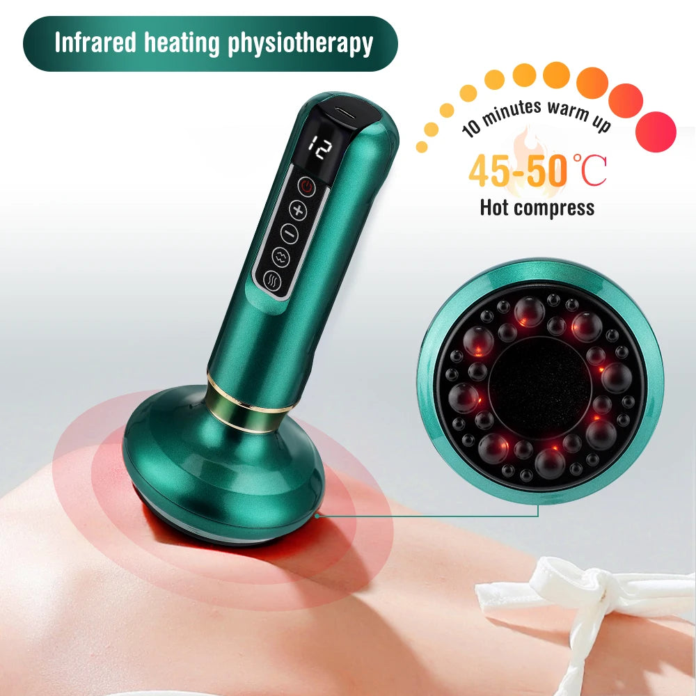 PASTSKY Electric Cupping Device 12 Levels Vacuum USB Rechargeable Massage